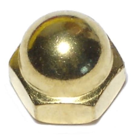 Acorn Nut, 1/4-20, Solid Brass, 20 PK